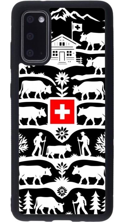 Coque Samsung Galaxy S20 - Silicone rigide noir Poya Suisse 3 noir Coque Samsung Galaxy S20 - Silicone rigide noir Poya Suisse 3 noir