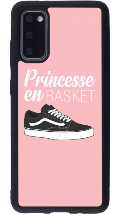 Coque Samsung Galaxy S20 - Silicone rigide noir princesse en basket