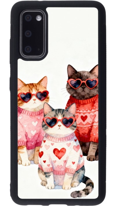 Samsung Galaxy S20 Case Hülle - Silikon schwarz Saint Valentines Day 26 Cat Love