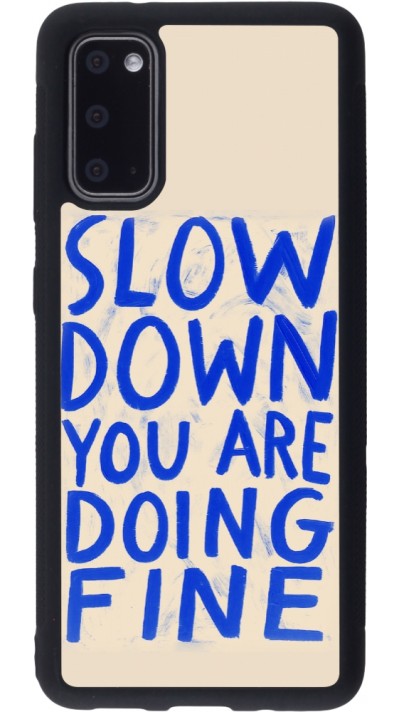 Coque Samsung Galaxy S20 - Silicone rigide noir Slow down 2026