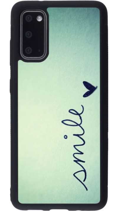 Coque Samsung Galaxy S20 - Silicone rigide noir Smile