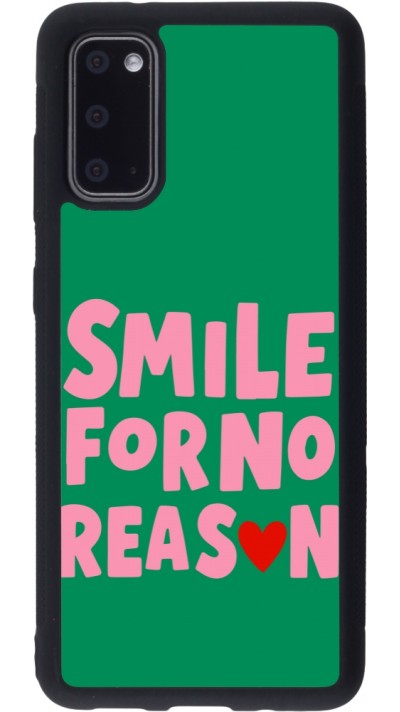 Coque Samsung Galaxy S20 - Silicone rigide noir Smile for no reason 2026