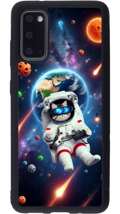 Coque Samsung Galaxy S20 - Silicone rigide noir VR SpaceCat Odyssey