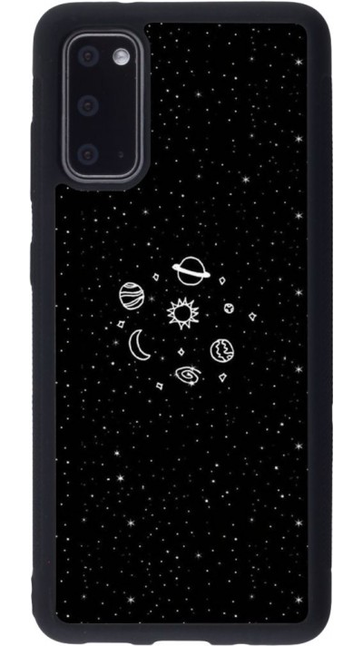 Coque Samsung Galaxy S20 - Silicone rigide noir Space Doodle