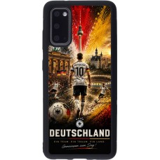 Coque Samsung Galaxy S20 - Silicone rigide noir Football Allemagne splash 2026