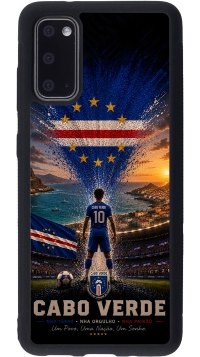 Coque Samsung Galaxy S20 - Silicone rigide noir Football Cap-Vert splash 2026