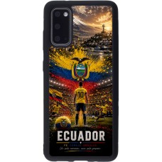 Coque Samsung Galaxy S20 - Silicone rigide noir Football Équateur splash 2026