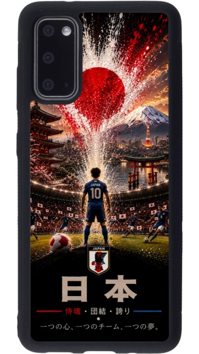 Coque Samsung Galaxy S20 - Silicone rigide noir Football Japon splash 2026