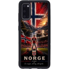 Coque Samsung Galaxy S20 - Silicone rigide noir Football Norvège splash 2026