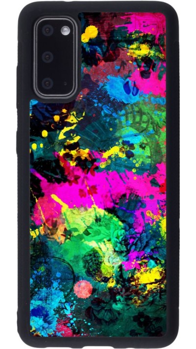 Coque Samsung Galaxy S20 - Silicone rigide noir splash paint