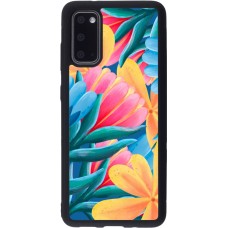 Coque Samsung Galaxy S20 - Silicone rigide noir Spring 23 colorful flowers
