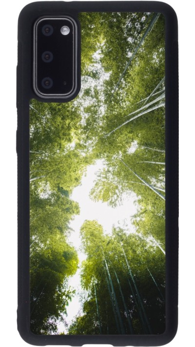 Coque Samsung Galaxy S20 - Silicone rigide noir Spring 23 forest blue sky Coque Samsung Galaxy S20 - Silicone rigide noir Spring 23 forest blue sky