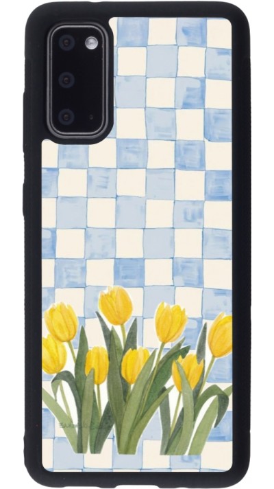 Coque Samsung Galaxy S20 - Silicone rigide noir Blue vichy tulips 2026