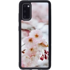 Coque Samsung Galaxy S20 - Silicone rigide noir Cherry tree 2026
