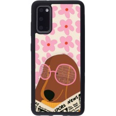 Coque Samsung Galaxy S20 - Silicone rigide noir Dog with newspaper 2026