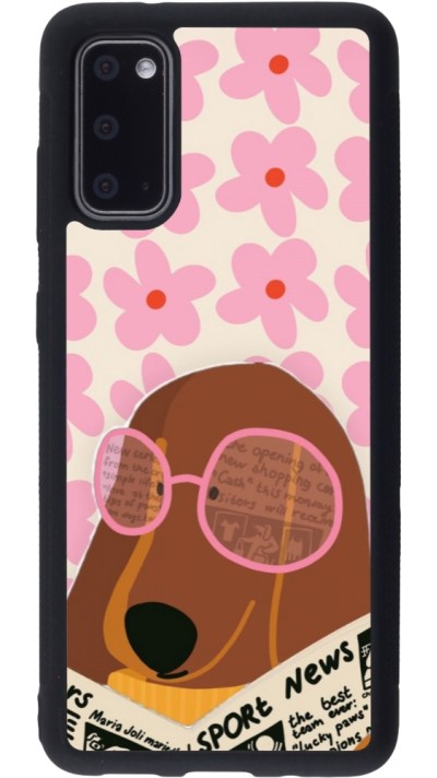 Coque Samsung Galaxy S20 - Silicone rigide noir Dog with newspaper 2026