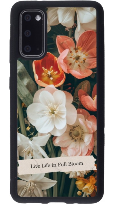 Coque Samsung Galaxy S20 - Silicone rigide noir Full Bloom 2026