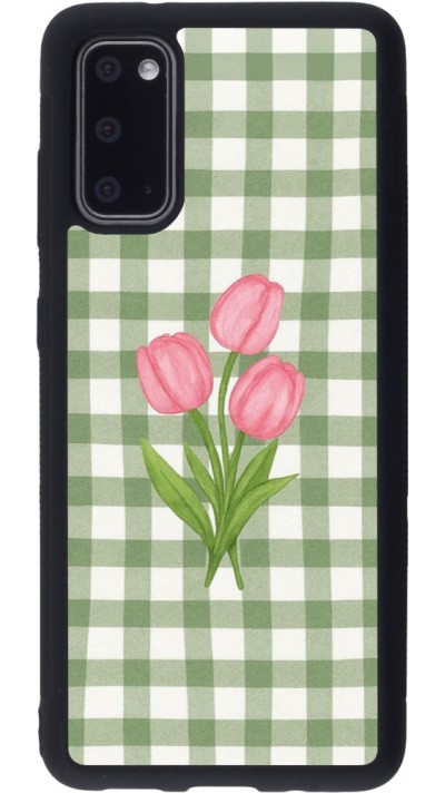 Coque Samsung Galaxy S20 - Silicone rigide noir Green vichy tulips 2026