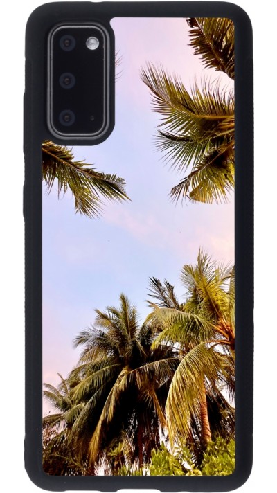 Coque Samsung Galaxy S20 - Silicone rigide noir Summer 2023 palm tree vibe