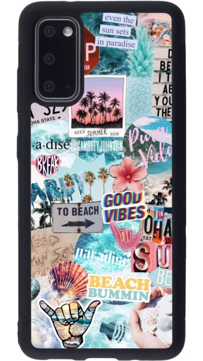 Coque Samsung Galaxy S20 - Silicone rigide noir Summer 20 collage
