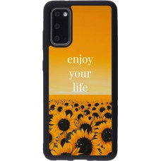 Coque Samsung Galaxy S20 - Silicone rigide noir Summer 2026 Enjoy your life