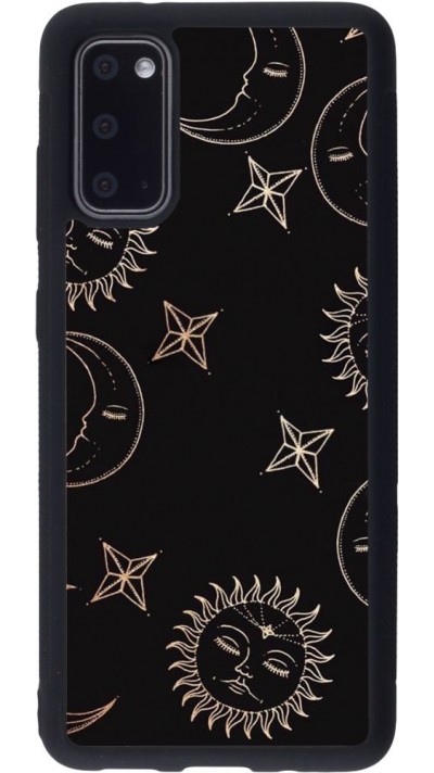 Coque Samsung Galaxy S20 - Silicone rigide noir Suns and Moons