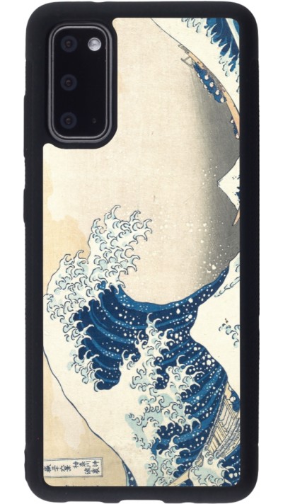 Coque Samsung Galaxy S20 - Silicone rigide noir Tableau art - La Grande Vague de Kanagawa - Hokusai