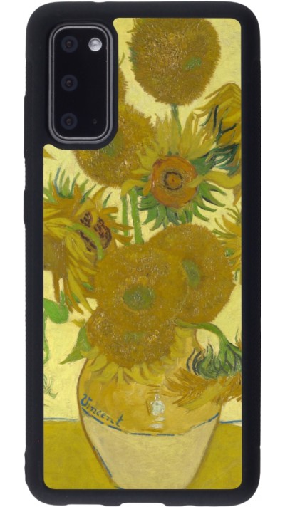 Coque Samsung Galaxy S20 - Silicone rigide noir Tableau art - Les Tournesols - Van Gogh