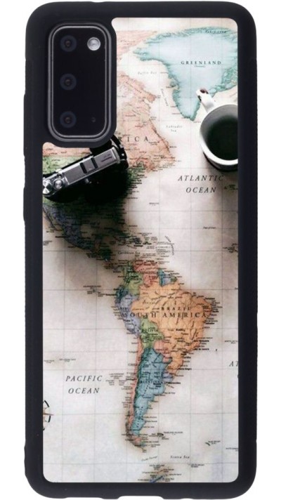 Coque Samsung Galaxy S20 - Silicone rigide noir Travel 01