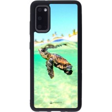 Coque Samsung Galaxy S20 - Silicone rigide noir Turtle Underwater