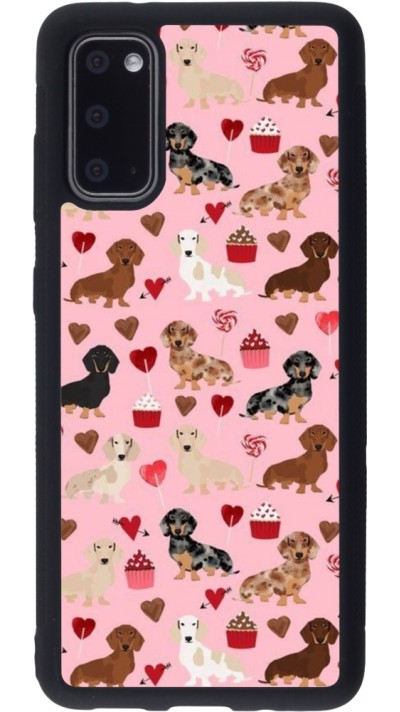 Coque Samsung Galaxy S20 - Silicone rigide noir Valentine 2024 puppy love