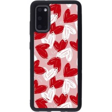 Samsung Galaxy S20 Case Hülle - Silikon schwarz Valentine 2024 with love heart
