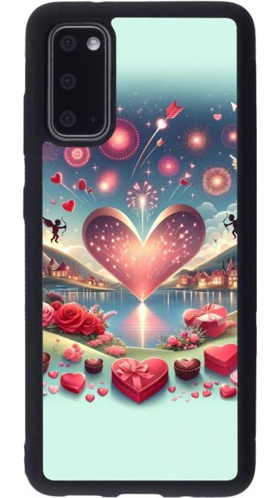 Coque Samsung Galaxy S20 - Silicone rigide noir Valentine 2025 Chic