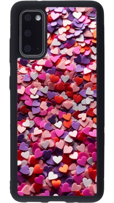 Coque Samsung Galaxy S20 - Silicone rigide noir Valentine 2025 Confetti