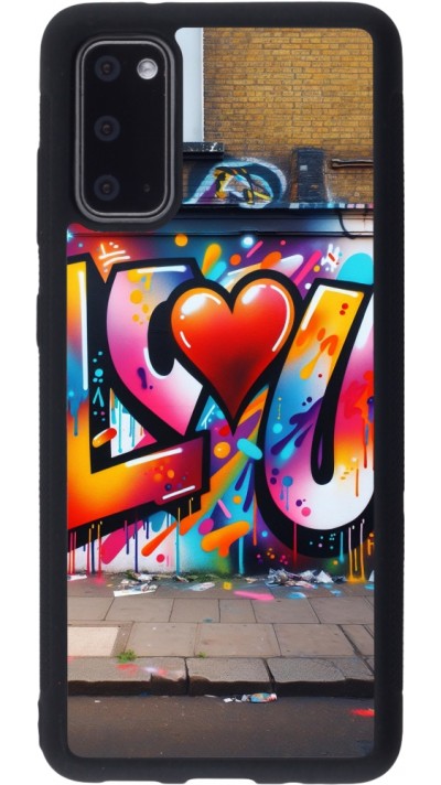 Coque Samsung Galaxy S20 - Silicone rigide noir Valentine 2025 Love U Tag