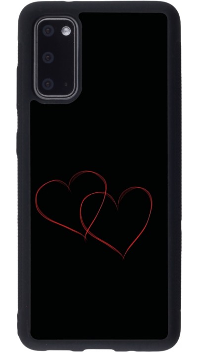 Coque Samsung Galaxy S20 - Silicone rigide noir Valentine 2023 attached heart