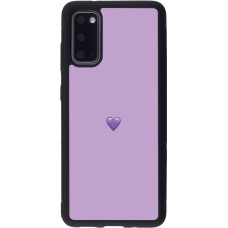 Samsung Galaxy S20 Case Hülle - Silikon schwarz Valentine 2023 purpule single heart