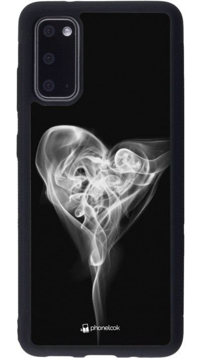 Coque Samsung Galaxy S20 - Silicone rigide noir Valentine 2022 Black Smoke