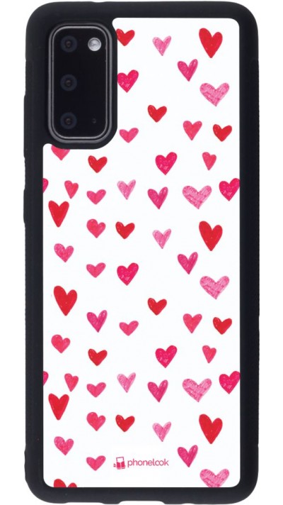 Coque Samsung Galaxy S20 - Silicone rigide noir Valentine 2022 Many pink hearts