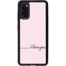 Samsung Galaxy S20 Case Hülle - Silikon schwarz Valentine 2023 i love you writing