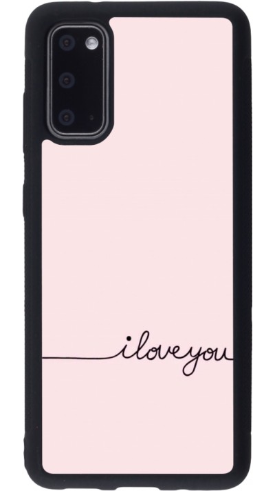 Coque Samsung Galaxy S20 - Silicone rigide noir Valentine 2023 i love you writing