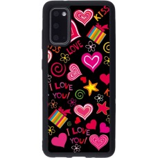 Samsung Galaxy S20 Case Hülle - Silikon schwarz Valentine 2023 love symbols