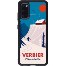 Samsung Galaxy S20 Case Hülle - Silikon schwarz Verbier Cabane Mont-Fort