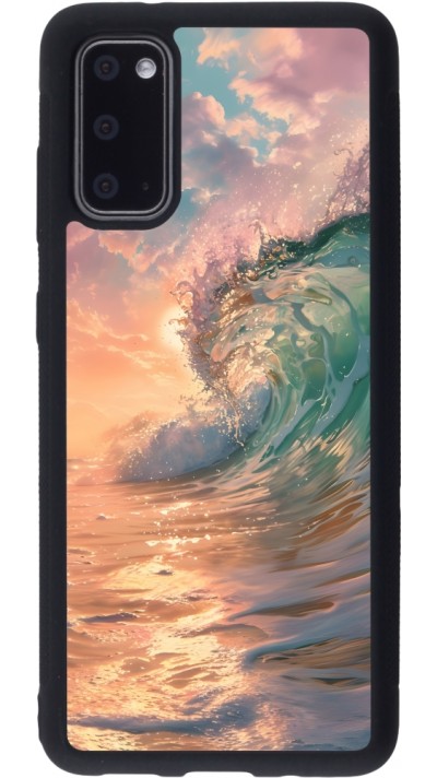 Coque Samsung Galaxy S20 - Silicone rigide noir Wave Sunset