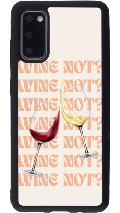 Coque Samsung Galaxy S20 - Silicone rigide noir Wine not