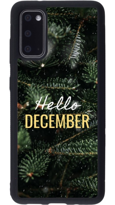 Coque Samsung Galaxy S20 - Silicone rigide noir Winter 25 Winter hello december
