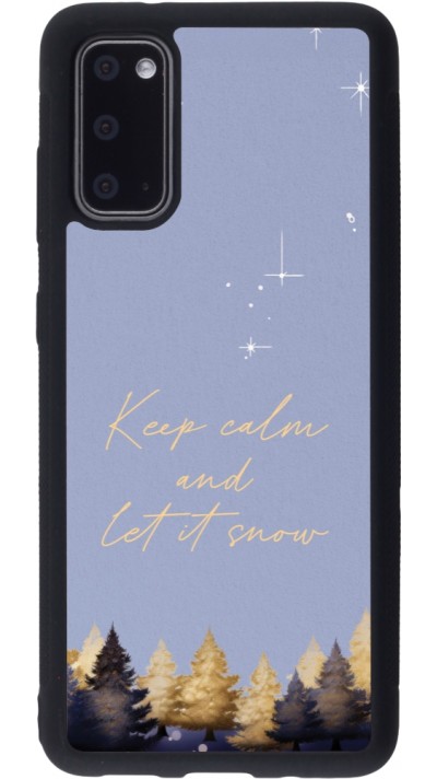 Coque Samsung Galaxy S20 - Silicone rigide noir Winter 25 Winter illustration of trees