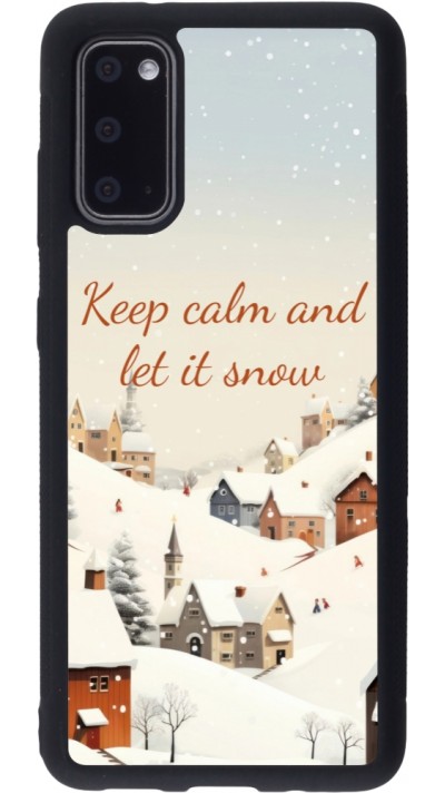 Coque Samsung Galaxy S20 - Silicone rigide noir Winter 25 Winter Keep calm and let it snow