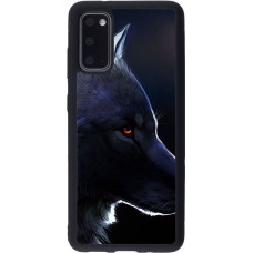 Coque Samsung Galaxy S20 - Silicone rigide noir Wolf Shape