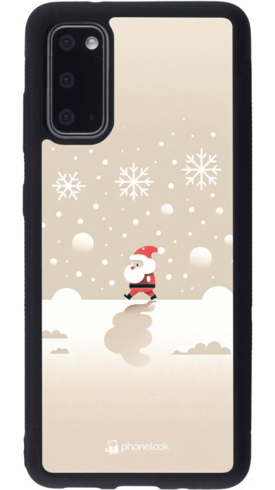 Coque Samsung Galaxy S20 - Silicone rigide noir Noël 2023 Minimalist Santa